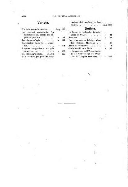 La clinica ostetrica rivista di ostetricia, ginecologia e pediatria. - A. 1, n. 1 (1899)-a. 40, n. 12 (dic. 1938)