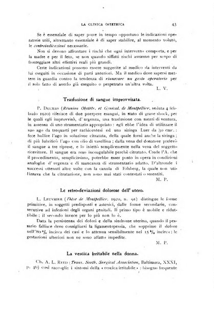 La clinica ostetrica rivista di ostetricia, ginecologia e pediatria. - A. 1, n. 1 (1899)-a. 40, n. 12 (dic. 1938)