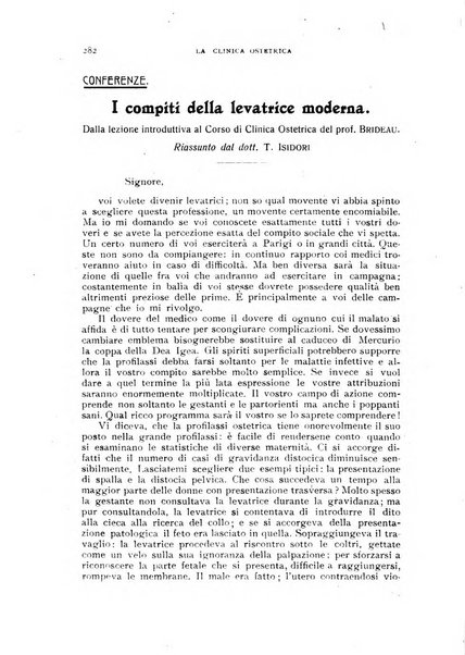 La clinica ostetrica rivista di ostetricia, ginecologia e pediatria. - A. 1, n. 1 (1899)-a. 40, n. 12 (dic. 1938)