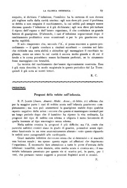 La clinica ostetrica rivista di ostetricia, ginecologia e pediatria. - A. 1, n. 1 (1899)-a. 40, n. 12 (dic. 1938)