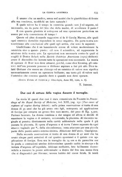 La clinica ostetrica rivista di ostetricia, ginecologia e pediatria. - A. 1, n. 1 (1899)-a. 40, n. 12 (dic. 1938)