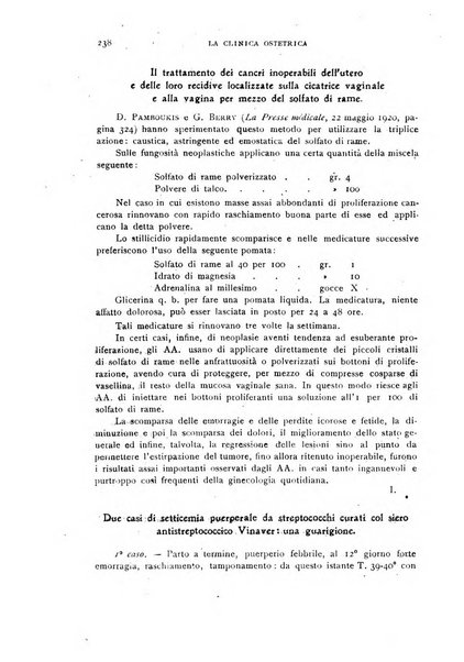 La clinica ostetrica rivista di ostetricia, ginecologia e pediatria. - A. 1, n. 1 (1899)-a. 40, n. 12 (dic. 1938)