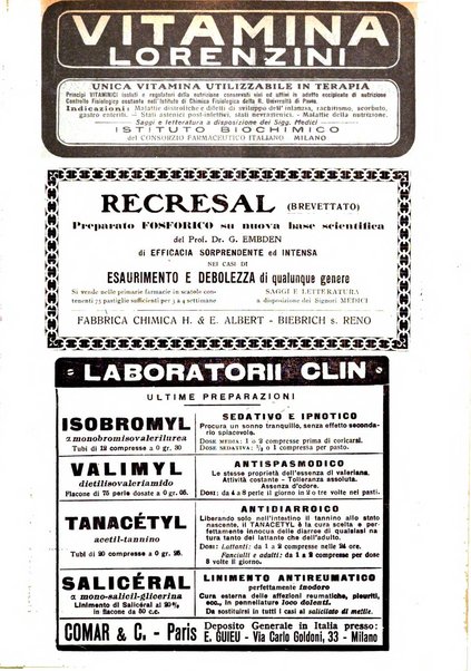 La clinica ostetrica rivista di ostetricia, ginecologia e pediatria. - A. 1, n. 1 (1899)-a. 40, n. 12 (dic. 1938)