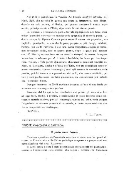 La clinica ostetrica rivista di ostetricia, ginecologia e pediatria. - A. 1, n. 1 (1899)-a. 40, n. 12 (dic. 1938)