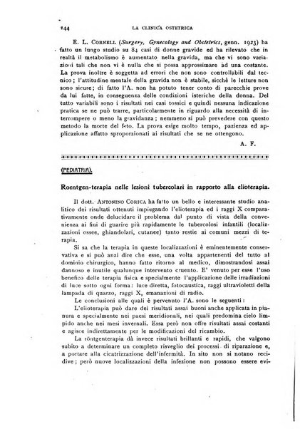 La clinica ostetrica rivista di ostetricia, ginecologia e pediatria. - A. 1, n. 1 (1899)-a. 40, n. 12 (dic. 1938)