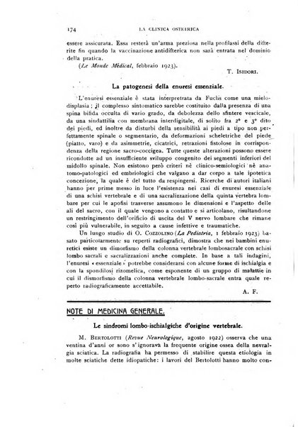 La clinica ostetrica rivista di ostetricia, ginecologia e pediatria. - A. 1, n. 1 (1899)-a. 40, n. 12 (dic. 1938)