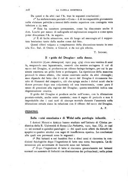 La clinica ostetrica rivista di ostetricia, ginecologia e pediatria. - A. 1, n. 1 (1899)-a. 40, n. 12 (dic. 1938)