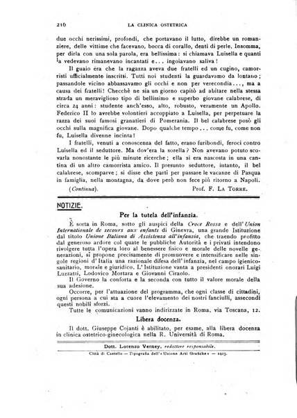 La clinica ostetrica rivista di ostetricia, ginecologia e pediatria. - A. 1, n. 1 (1899)-a. 40, n. 12 (dic. 1938)