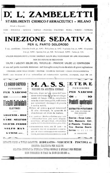 La clinica ostetrica rivista di ostetricia, ginecologia e pediatria. - A. 1, n. 1 (1899)-a. 40, n. 12 (dic. 1938)