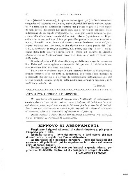 La clinica ostetrica rivista di ostetricia, ginecologia e pediatria. - A. 1, n. 1 (1899)-a. 40, n. 12 (dic. 1938)