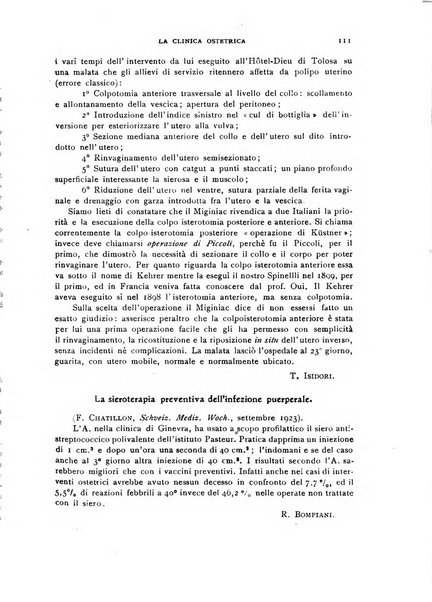 La clinica ostetrica rivista di ostetricia, ginecologia e pediatria. - A. 1, n. 1 (1899)-a. 40, n. 12 (dic. 1938)