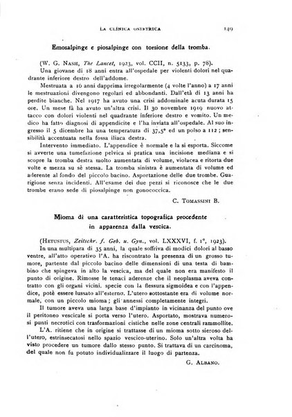 La clinica ostetrica rivista di ostetricia, ginecologia e pediatria. - A. 1, n. 1 (1899)-a. 40, n. 12 (dic. 1938)