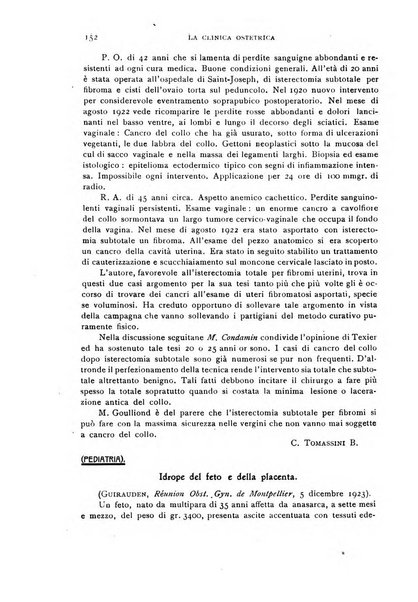 La clinica ostetrica rivista di ostetricia, ginecologia e pediatria. - A. 1, n. 1 (1899)-a. 40, n. 12 (dic. 1938)