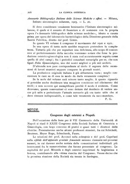 La clinica ostetrica rivista di ostetricia, ginecologia e pediatria. - A. 1, n. 1 (1899)-a. 40, n. 12 (dic. 1938)