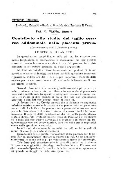 La clinica ostetrica rivista di ostetricia, ginecologia e pediatria. - A. 1, n. 1 (1899)-a. 40, n. 12 (dic. 1938)