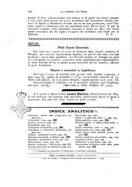 La clinica ostetrica rivista di ostetricia, ginecologia e pediatria. - A. 1, n. 1 (1899)-a. 40, n. 12 (dic. 1938)