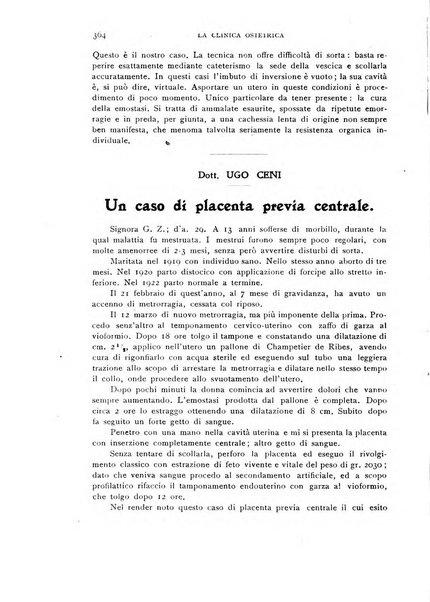 La clinica ostetrica rivista di ostetricia, ginecologia e pediatria. - A. 1, n. 1 (1899)-a. 40, n. 12 (dic. 1938)