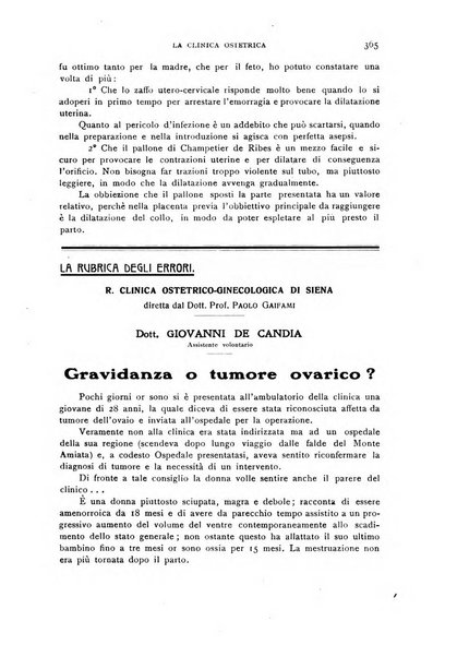 La clinica ostetrica rivista di ostetricia, ginecologia e pediatria. - A. 1, n. 1 (1899)-a. 40, n. 12 (dic. 1938)