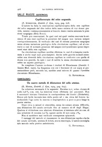 La clinica ostetrica rivista di ostetricia, ginecologia e pediatria. - A. 1, n. 1 (1899)-a. 40, n. 12 (dic. 1938)