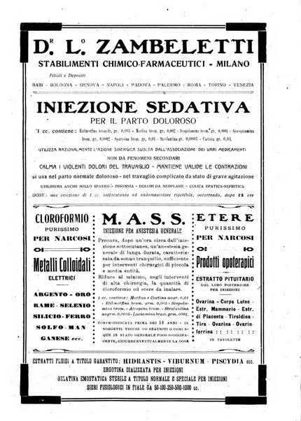 La clinica ostetrica rivista di ostetricia, ginecologia e pediatria. - A. 1, n. 1 (1899)-a. 40, n. 12 (dic. 1938)