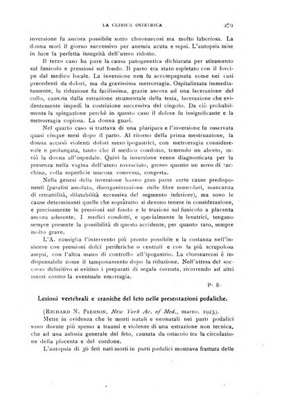 La clinica ostetrica rivista di ostetricia, ginecologia e pediatria. - A. 1, n. 1 (1899)-a. 40, n. 12 (dic. 1938)