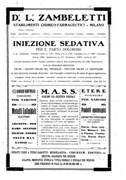 La clinica ostetrica rivista di ostetricia, ginecologia e pediatria. - A. 1, n. 1 (1899)-a. 40, n. 12 (dic. 1938)