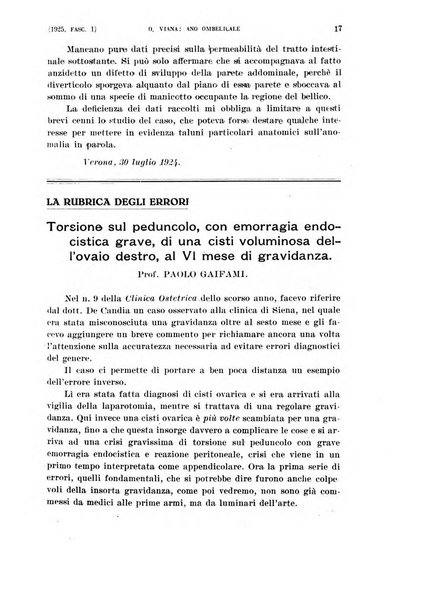 La clinica ostetrica rivista di ostetricia, ginecologia e pediatria. - A. 1, n. 1 (1899)-a. 40, n. 12 (dic. 1938)