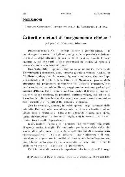 La clinica ostetrica rivista di ostetricia, ginecologia e pediatria. - A. 1, n. 1 (1899)-a. 40, n. 12 (dic. 1938)