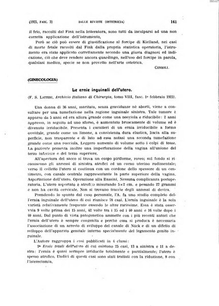 La clinica ostetrica rivista di ostetricia, ginecologia e pediatria. - A. 1, n. 1 (1899)-a. 40, n. 12 (dic. 1938)