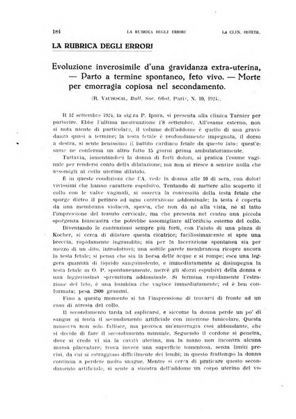 La clinica ostetrica rivista di ostetricia, ginecologia e pediatria. - A. 1, n. 1 (1899)-a. 40, n. 12 (dic. 1938)