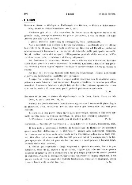 La clinica ostetrica rivista di ostetricia, ginecologia e pediatria. - A. 1, n. 1 (1899)-a. 40, n. 12 (dic. 1938)