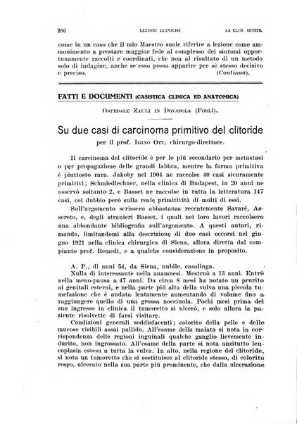 La clinica ostetrica rivista di ostetricia, ginecologia e pediatria. - A. 1, n. 1 (1899)-a. 40, n. 12 (dic. 1938)