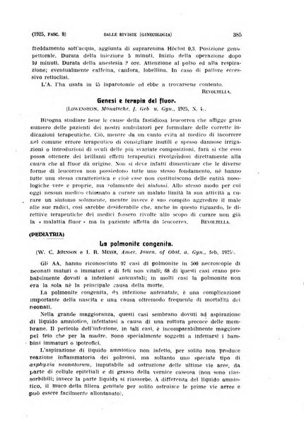 La clinica ostetrica rivista di ostetricia, ginecologia e pediatria. - A. 1, n. 1 (1899)-a. 40, n. 12 (dic. 1938)