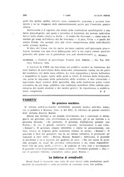 La clinica ostetrica rivista di ostetricia, ginecologia e pediatria. - A. 1, n. 1 (1899)-a. 40, n. 12 (dic. 1938)