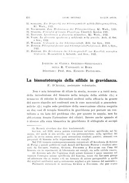 La clinica ostetrica rivista di ostetricia, ginecologia e pediatria. - A. 1, n. 1 (1899)-a. 40, n. 12 (dic. 1938)