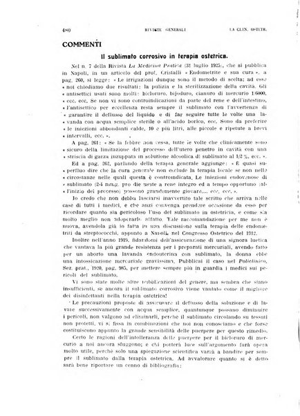 La clinica ostetrica rivista di ostetricia, ginecologia e pediatria. - A. 1, n. 1 (1899)-a. 40, n. 12 (dic. 1938)