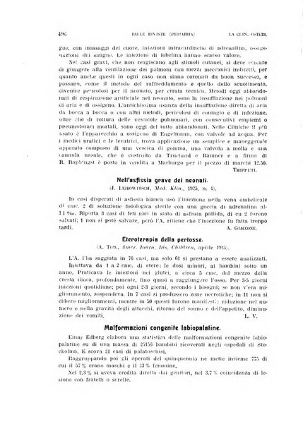 La clinica ostetrica rivista di ostetricia, ginecologia e pediatria. - A. 1, n. 1 (1899)-a. 40, n. 12 (dic. 1938)