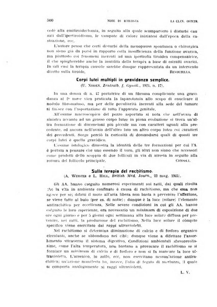 La clinica ostetrica rivista di ostetricia, ginecologia e pediatria. - A. 1, n. 1 (1899)-a. 40, n. 12 (dic. 1938)