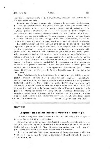 La clinica ostetrica rivista di ostetricia, ginecologia e pediatria. - A. 1, n. 1 (1899)-a. 40, n. 12 (dic. 1938)