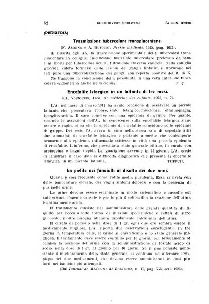 La clinica ostetrica rivista di ostetricia, ginecologia e pediatria. - A. 1, n. 1 (1899)-a. 40, n. 12 (dic. 1938)