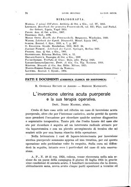 La clinica ostetrica rivista di ostetricia, ginecologia e pediatria. - A. 1, n. 1 (1899)-a. 40, n. 12 (dic. 1938)