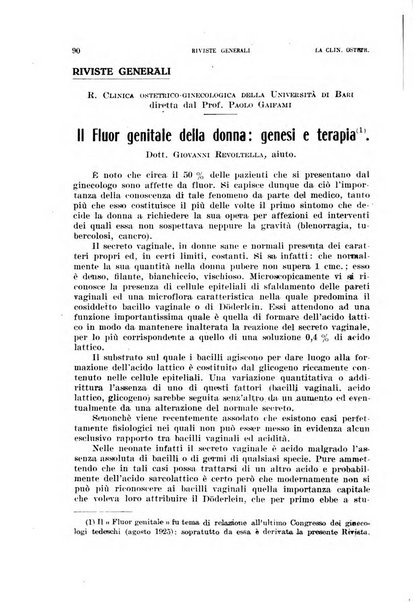 La clinica ostetrica rivista di ostetricia, ginecologia e pediatria. - A. 1, n. 1 (1899)-a. 40, n. 12 (dic. 1938)