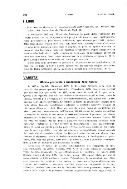 La clinica ostetrica rivista di ostetricia, ginecologia e pediatria. - A. 1, n. 1 (1899)-a. 40, n. 12 (dic. 1938)