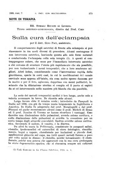 La clinica ostetrica rivista di ostetricia, ginecologia e pediatria. - A. 1, n. 1 (1899)-a. 40, n. 12 (dic. 1938)