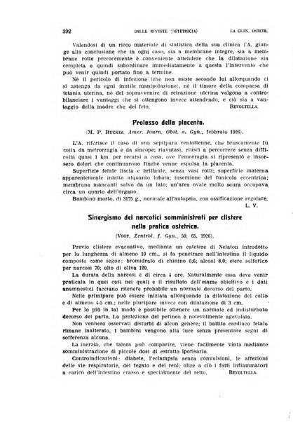 La clinica ostetrica rivista di ostetricia, ginecologia e pediatria. - A. 1, n. 1 (1899)-a. 40, n. 12 (dic. 1938)