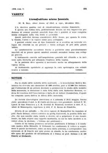 La clinica ostetrica rivista di ostetricia, ginecologia e pediatria. - A. 1, n. 1 (1899)-a. 40, n. 12 (dic. 1938)