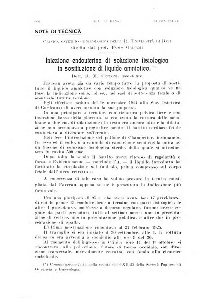 La clinica ostetrica rivista di ostetricia, ginecologia e pediatria. - A. 1, n. 1 (1899)-a. 40, n. 12 (dic. 1938)