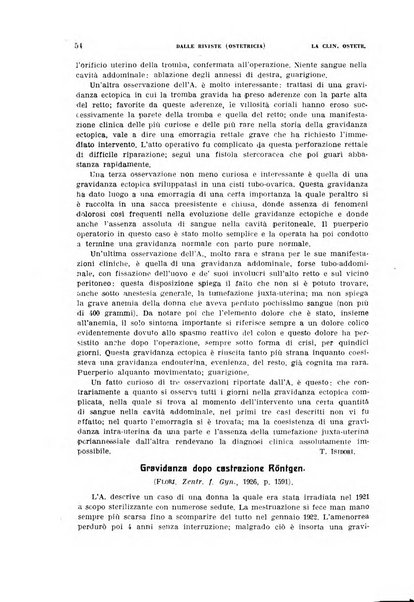 La clinica ostetrica rivista di ostetricia, ginecologia e pediatria. - A. 1, n. 1 (1899)-a. 40, n. 12 (dic. 1938)