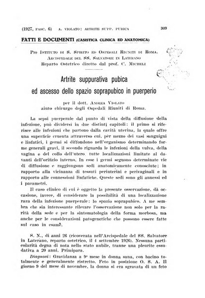 La clinica ostetrica rivista di ostetricia, ginecologia e pediatria. - A. 1, n. 1 (1899)-a. 40, n. 12 (dic. 1938)