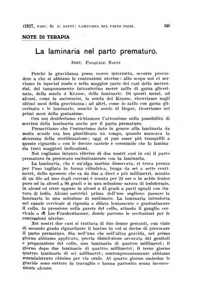 La clinica ostetrica rivista di ostetricia, ginecologia e pediatria. - A. 1, n. 1 (1899)-a. 40, n. 12 (dic. 1938)